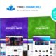 Pixel Diamond - eSports & Gaming Magazine PSD Template