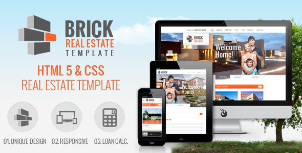 Brick - Responsive Real Estate Site HTML Template