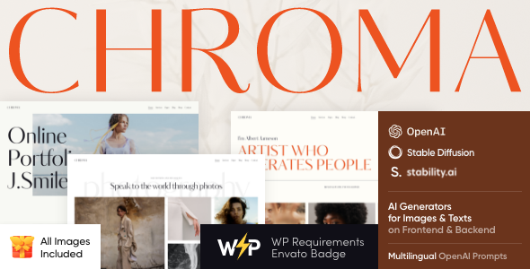 Chroma - Photography Portfolio WordPress Theme