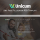 Unicum - One Page Fullscreen PSD Template