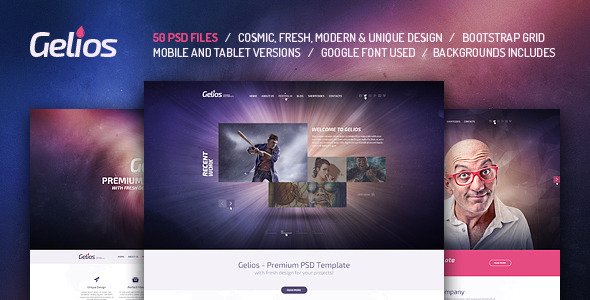Gelios — PSD Template