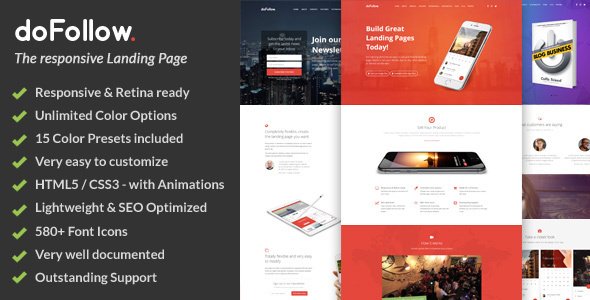 doFollow Responsive Landing Page Template
