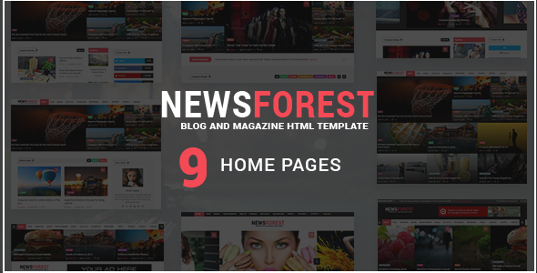 NewsForest –  Magazine / Blog HTML Template + RTL