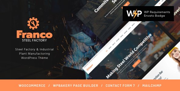 Franco | Steel Factory, Factory & Plant WordPress Theme