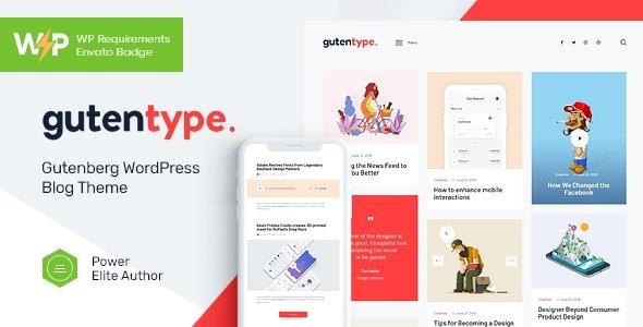 Gutentype | 100% Gutenberg Blog WordPress Theme + Elementor