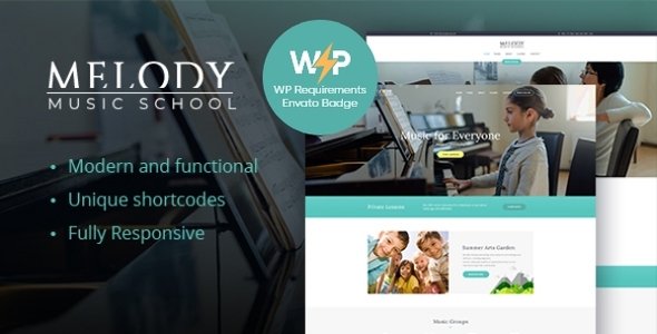 Melody - Arts Courses & Music School WordPress Theme