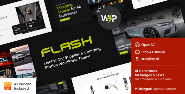The Flash - Electric Vehicle & Car Station WordPress Theme
