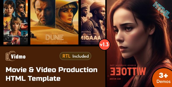Vidmo - Movie & Video Production Release Bootstrap 5 Template