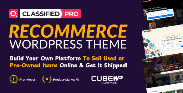 ClassifiedPro - reCommerce WordPress Theme