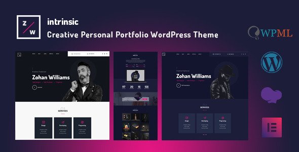 Intrinsic – Creative Personal Portfolio WordPress Themes