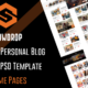 Snowdrop - Personal Blog HTML5 Template + PSD