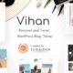Vihan | Personal & Travel WordPress Blog Theme