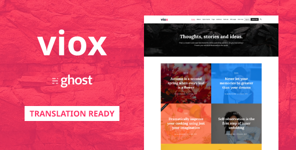 Viox - Modern Multipurpose Ghost Theme