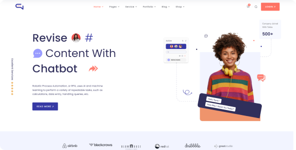 Talkie - Modern Chatbot & Tech Startup WordPress Theme