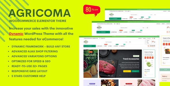 Agricoma - Organic Food Grocery Store WooCommerce Theme