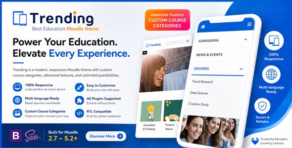 Trending - High Quality Responsive Moodle Theme