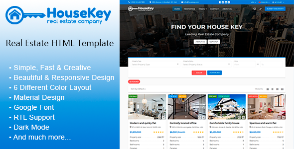 HouseKey - Real Estate HTML Template