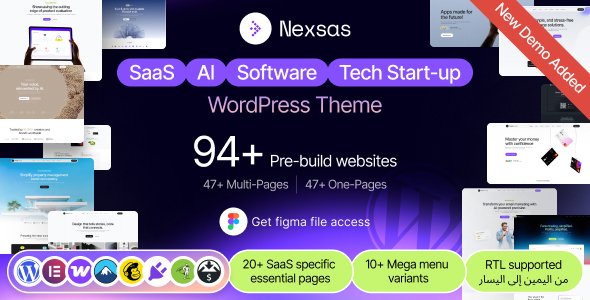 Nexsas | SaaS & AI Startup WordPress Theme