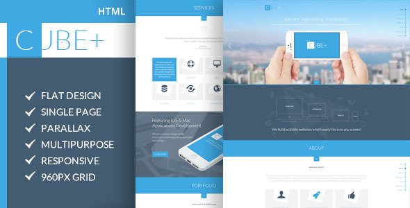 Cube+ | One Page Parallax HTML Template