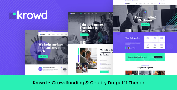 Krowd - Crowdfunding & Charity Drupal 11.3 Theme
