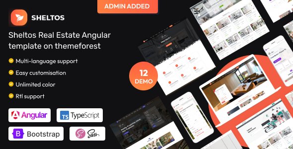 Sheltos - Real Estate Angular 21 Template