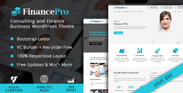 FinancePro - Consulting and Finance Business WordPress Theme