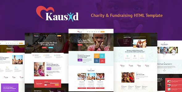 Kausid – Responsive HTML Template for Charity & Fund Raising
