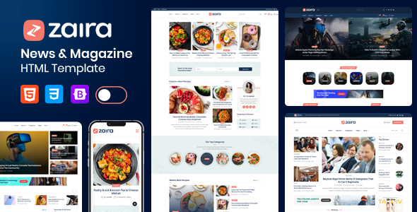 Zaira - News Magazine HTML Template + RTL