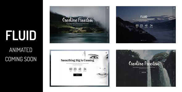 Animated Coming Soon Template — Fluid