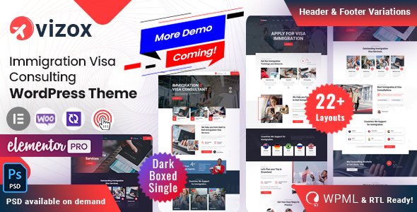 Vizox - Immigration Visa WordPress
