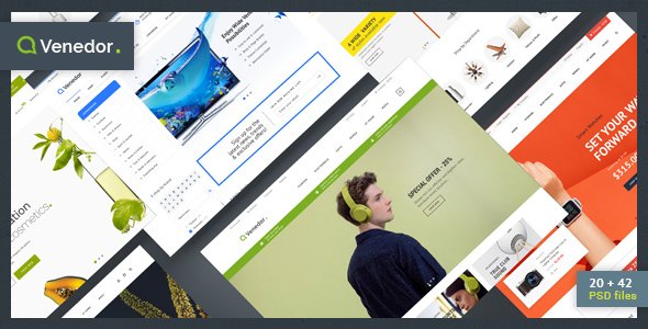 Venedor – Bootstrap Responsive eCommerce PSD