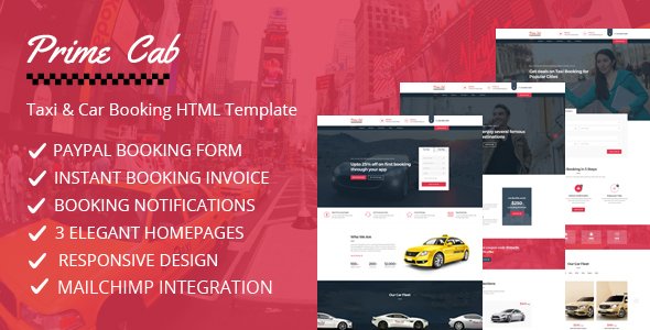 Prime Cab - Taxi | Car Booking PayPal Template