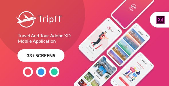 TripIt - Travel Adobe XD Mobile Application