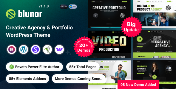 Blunor – Creative Agency WordPress Theme