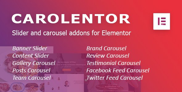 Carolentor: Advanced slider and carousel addons for Elementor WordPress plugin