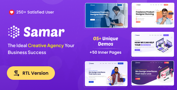 Samar | Creative Agency Bootstrap Template + RTL