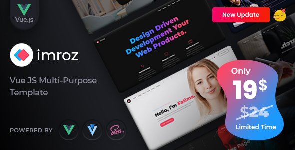 Imroz - Vue Js Agency & Portfolio Vue Js Template