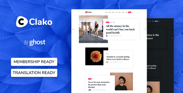 Clako - Ghost Blog And Magazine Theme