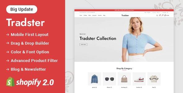 Tradster - Multi-Purpose Fashion Store Shopify 2.0 Responsive Theme