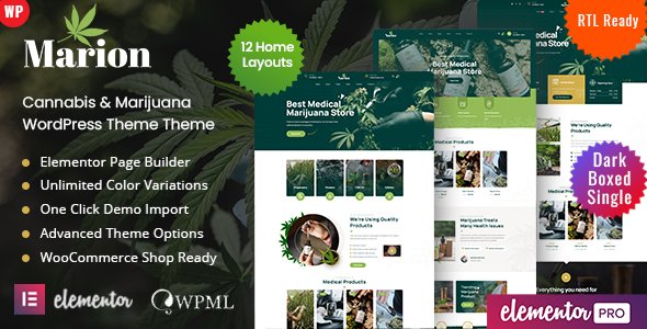 Marion - Cannabis Marijuana WordPress