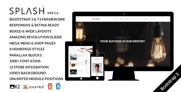 Splash - Multipurpose Joomla Template