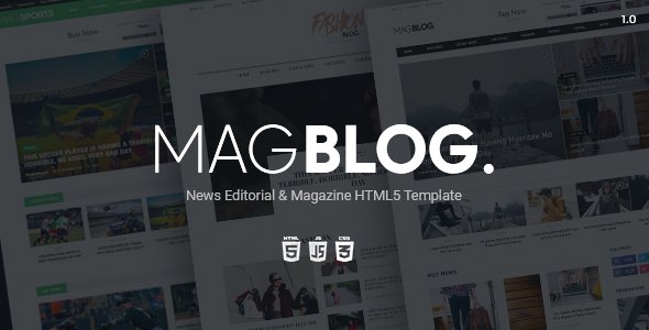 MagBlog - News Editorial & Magazine HTML5 Template