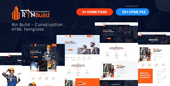 Rin Build - Construction Building Company HTML Template
