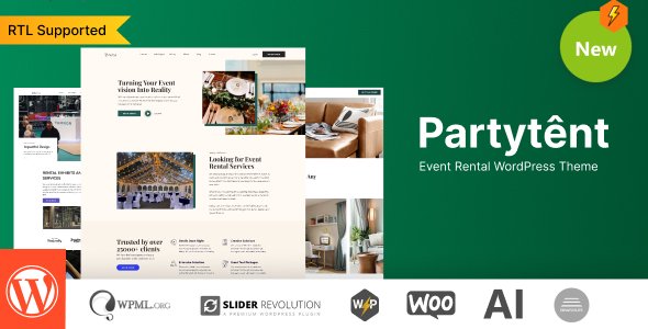 Partytent - Event Rental WordPress Theme