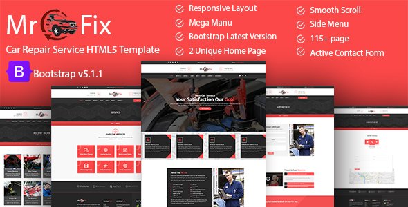 Mr Fix – Car Repair Service HTML5 Template