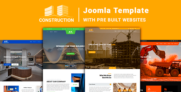 Construction - Joomla 4, 5 & 6 Template with Pre Built Websites