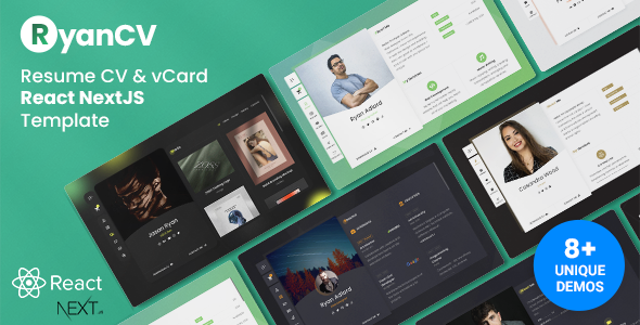 RyanCV - Personal Portfolio Resume React NextJS Template