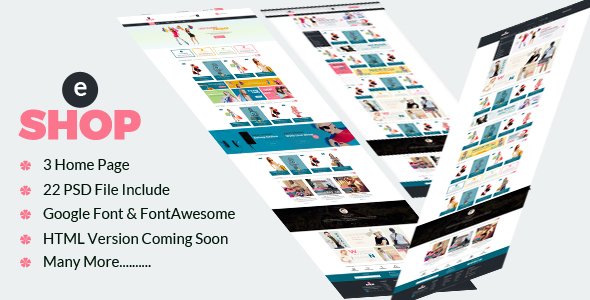 eShop-Multipurpose ecommerce PSD Template