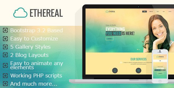Ethereal – Multipurpose Parallax HTML Template