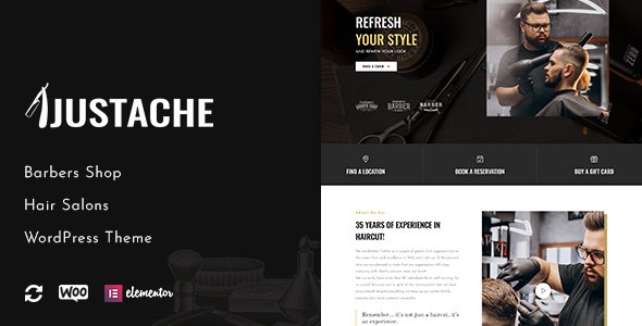 Justache – WordPress Theme for Barbers & Salons